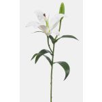 Flor artificial de lirio tigre MIXLON, blanco, 55 cm