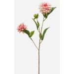 Rama artificial de dalia CEVAST, rosa-crema, 70cm, Ø7-8cm