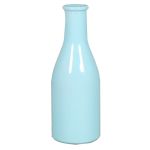 Botella decorativa de cristal ANYA, azul claro, 18cm, Ø6,5cm