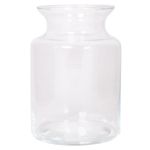 Porta velas de cristal HANNA OCEAN, transparente, 20cm, Ø14cm