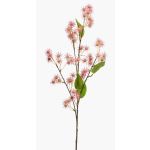 Rama falsa de ricino GROBAS con flores, rosa, 80cm