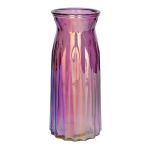 Jarrón de cristal RUBIE, violeta-iridiscente-transparente, 24cm, Ø11cm