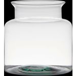 Farol de vidrio KARIN EARTH, reciclado, transparente, 19cm, Ø19cm