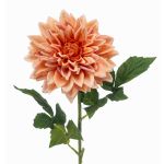 Flor artificial Dalia ZELRAN, melocotón, albaricoque, 70cm, Ø15cm