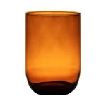 Florero de cristal MARISA, naranja-marrón-transparente, 20cm, Ø14cm
