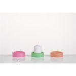 Plato de vidrio para velas ARBENITA, rosa, 3cm, Ø9,5cm