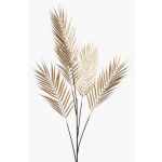 Rama artificial de palmera de frutos dorados LARMO, dorada metalizada, 115 cm
