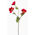 Rama decorativa de amapola MIROLB, roja, 70 cm