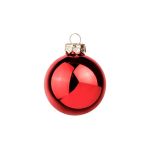 Weihnachtsbaumkugel CLARIBELLE, glänzend, 15 Stück, rot, Ø8cm