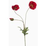 Rama decorativa de amapola SCHUNRA, roja, 75cm