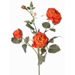 Rama artificial de rosas DIAMANTIS, naranja, 70cm, Ø5-8cm