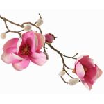 Magnolia artificial KOSTAS, rosa-fucsia, 55cm, Ø5-8cm
