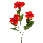 Rama de hibisco falso AMADOU con flores, rojo, 80cm