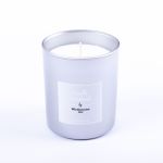 Vela de cera perfumada MIREYA en vaso, Vainilla Patchouli, plata, 9,3cm, Ø7,9cm, 35h