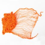 Decoración de Halloween: tela decorativa ZELENA, malla gruesa, naranja, 76 x 500 cm