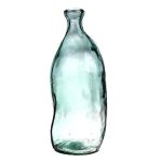 Botella de cristal sin forma WINNY, reciclado, azul-transparente, 35cm, Ø14,5cm