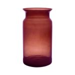 Jarrón decorativo HANNA EARTH, vidrio, rojo-transparente, 29,5 cm, Ø 15 cm