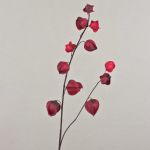 Rama de Physalis artificial MARCY, con frutos, rojo burdeos, 95cm