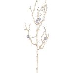 Rama decorativa de avellano VIGROX con diamantes, dorada, 60 cm