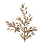 Rama decorativa de avena lisa DOVIR con espigas, marrón, 65 cm