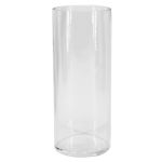 Jarrón cilíndrico de vidrio SANSA OCEAN, reciclado, transparente, 25 cm, Ø 10 cm