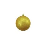 Bola de árbol de Navidad ABELIA, 4 bolas, purpurina, oro, Ø10cm