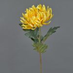Crisantemo artificial LINGYUN, amarillo, 65cm