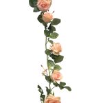 Guirnalda de rosas artificiales KAILIN, rosa-crema, 145cm
