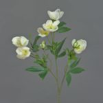 Rama artificial de rosa de Navidad ANYALA, blanco crema, 50 cm