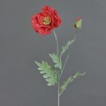 Amapola artificial LISSIE, rojo, 70cm, Ø12cm