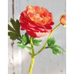 Ranúnculo artificial KALEA, naranja, 35cm, Ø9cm