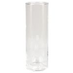 Jarrón para flores SANYA OCEAN, vidrio, cilíndrico, transparente, 25 cm, Ø 10 cm