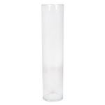 Jarrón para flores SANYA OCEAN, vidrio, cilíndrico, transparente, 40 cm, Ø 9 cm