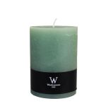 Vela cilíndrica para farol AURORA, verde menta, 14cm, Ø10cm, 100h - Made in Germany