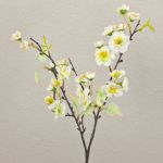 Rama de cerezo artificial SOEY con flores, crema-blanco, 45 cm