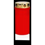 Luz para tumbas CARMELIA con tapa, rojo-blanco, 12cm, Ø6,1cm, 50h