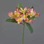Plumeria artificial ALDAH, rosa-amarillo, 70cm, Ø5cm