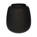 Glasvase CAYDENCE, schwarz-matt, 20cm, Ø18,2cm
