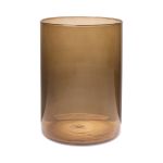 Florero cilíndrico de cristal SANYA EARTH, marrón-transparente, 25cm, Ø18cm
