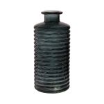 Botella de cristal STUART con ranuras, verde bosque, 31cm, Ø14,5cm