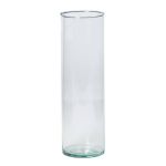 Jarrón de cristal SANYA OCEAN, cilíndrico, transparente, 30 cm, Ø 9 cm