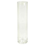 Jarrón cilíndrico de cristal SANSA OCEAN, transparente, 40 cm, Ø 10 cm