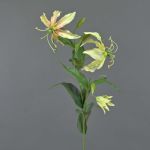 Flor artificial de gloriosa superba CELESTE, amarillo, 75cm