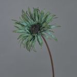 Gerbera artificial SIEDA, azul-verde, 65cm, Ø10cm