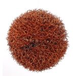 Bola artificial de junco ARKO, brillo, naranja, 15 cm.
