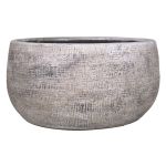 Bol decorativo de cerámica AGAPE con grano, blanco-marrón, 15cm, Ø33cm