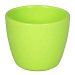 Macetero de cerámica para plantas pequeñas TEHERAN BASAR, verde manzana, 6cm, Ø7,5cm