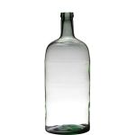 Frasco decorativo NIRAN, vidrio, reciclado, transparente-verde, 50cm, Ø19cm