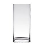 Florero de cristal decorativo SANSA EARTH, transparente, 35cm, Ø12cm
