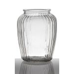 Jarrón de cristal NOLAN, rayas verticales, transparente, 19,5cm, Ø15,5cm